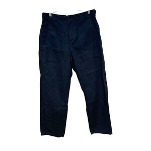 Alex Mill High Rise Ripstop Straight Leg Pants Black Ankle Pockets Womens 32”